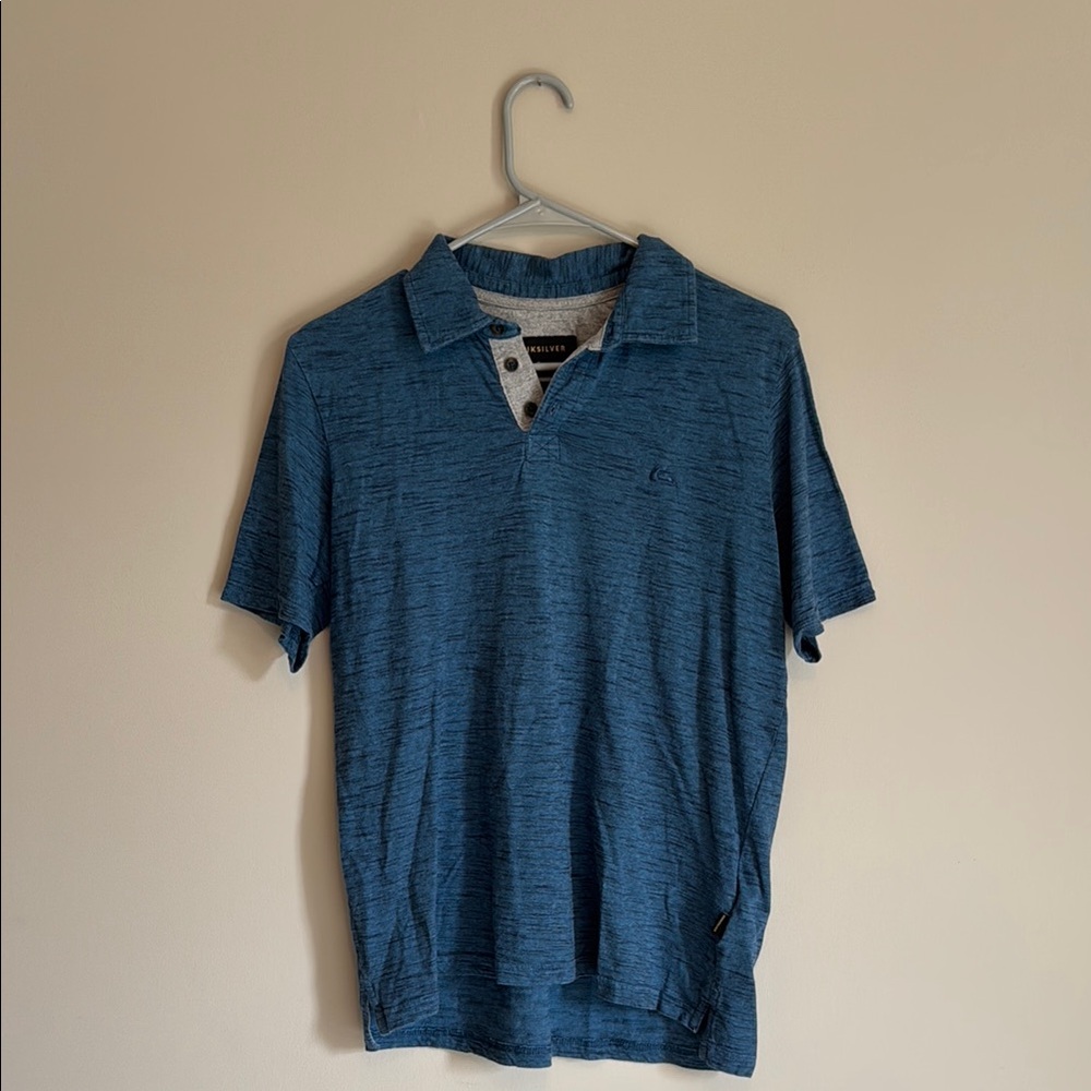Quiksilver Boys Blue Polo Shirt Casual Style